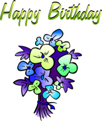 Birthday Flowers - vector Clip Art