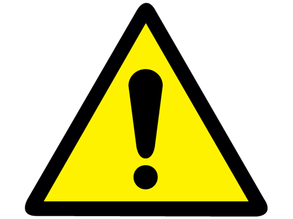 Caution Labels | Yellow Triangle with Exclamation Mark