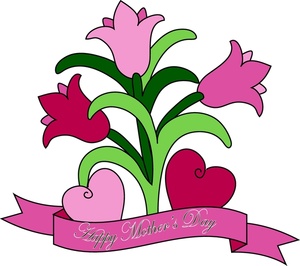 Mothers Day Clipart Image - Tulip Mother's Day Design