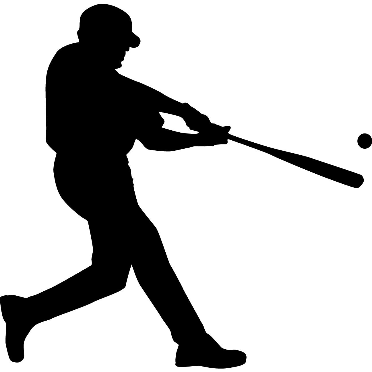 free clipart baseball player silhouette - photo #2