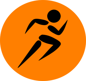 Man Running Orange clip art - vector clip art online, royalty free ...
