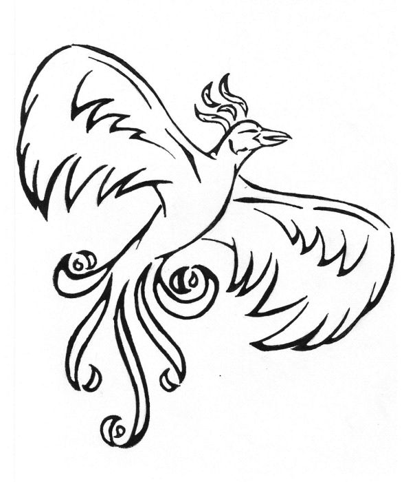 tattoos fabulasdealbion: Tattoo Design - Tribal Phoenix Tattoo