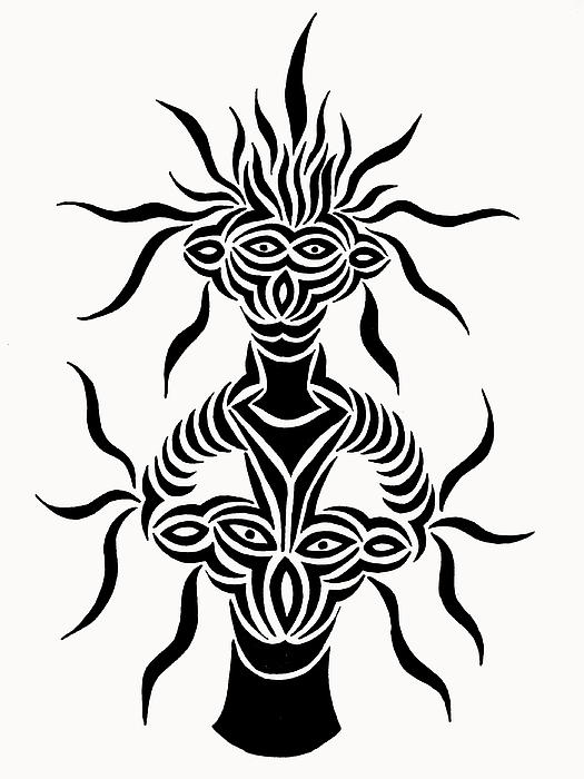 642 views Two Monkeys Drawing by Beth Akerman - Two Monkeys Fine Art Prints ...