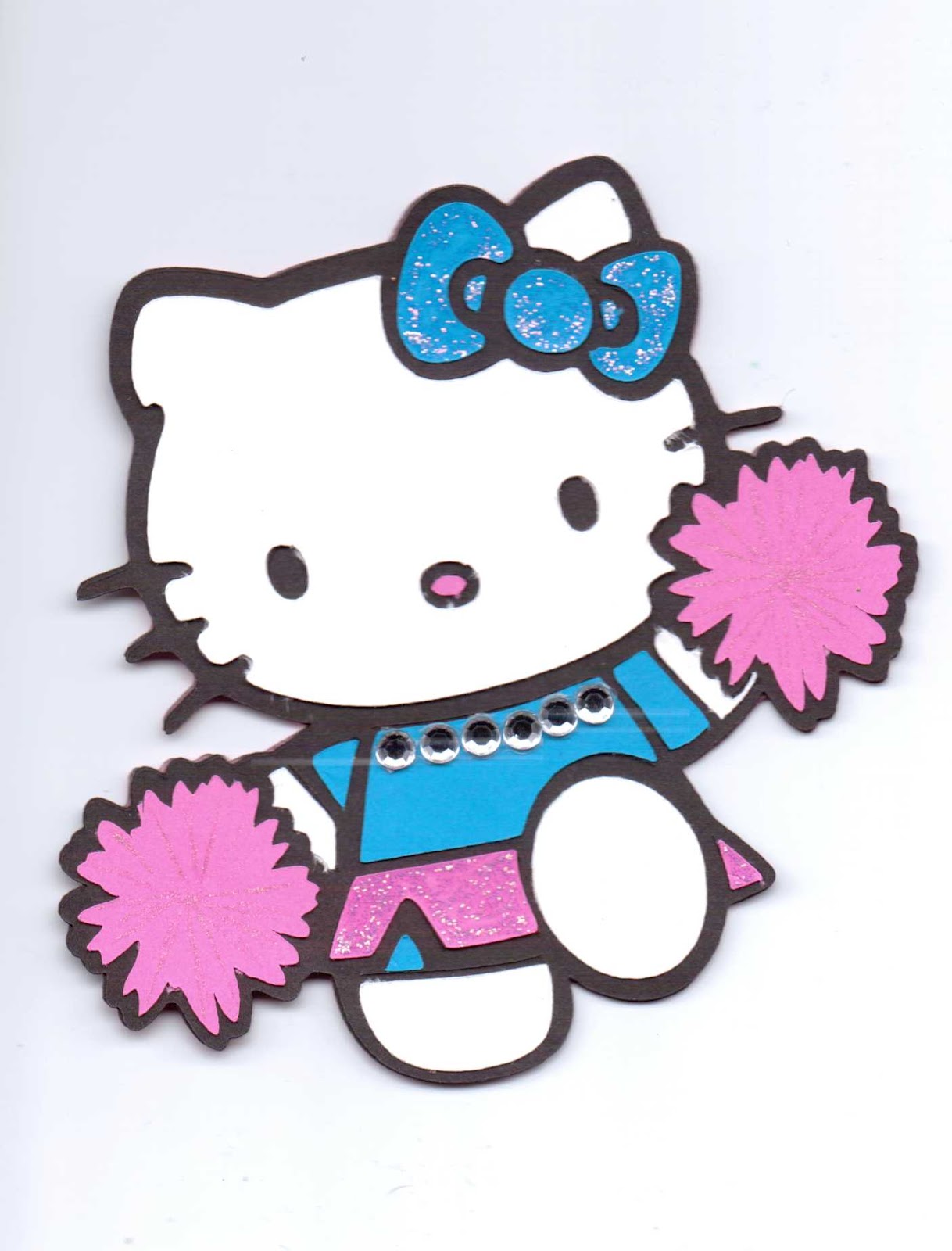 PAPER CRAFTS WITH THE PINK ARMADILLO: Cheerleader Hello Kitty ...