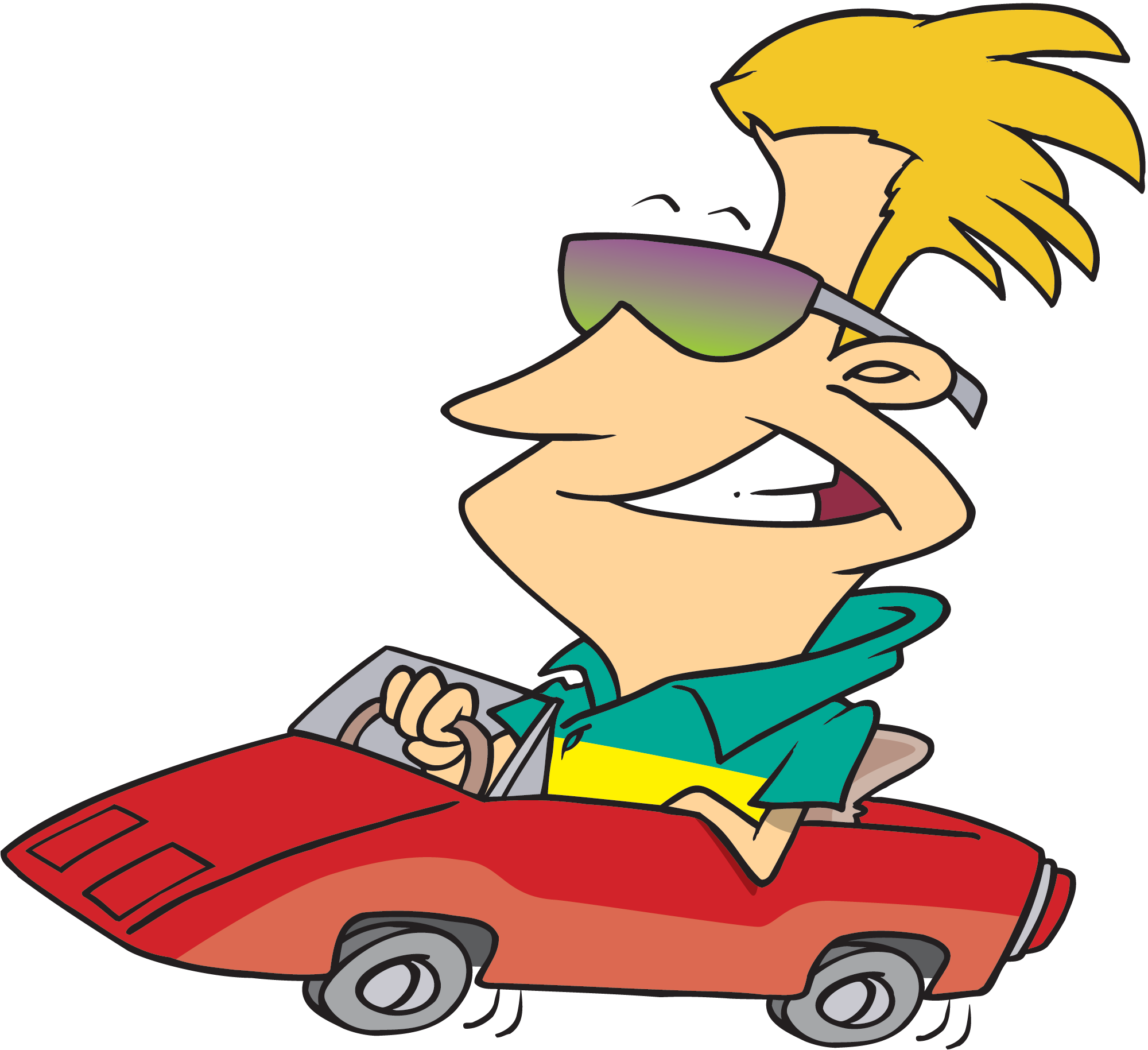 Cartoon Car Driving