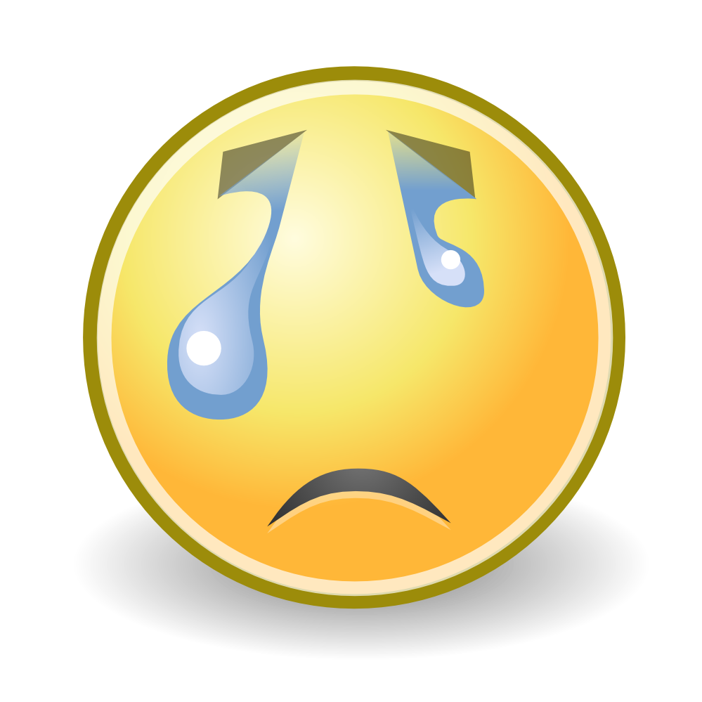 Clip Art: face crying SVG