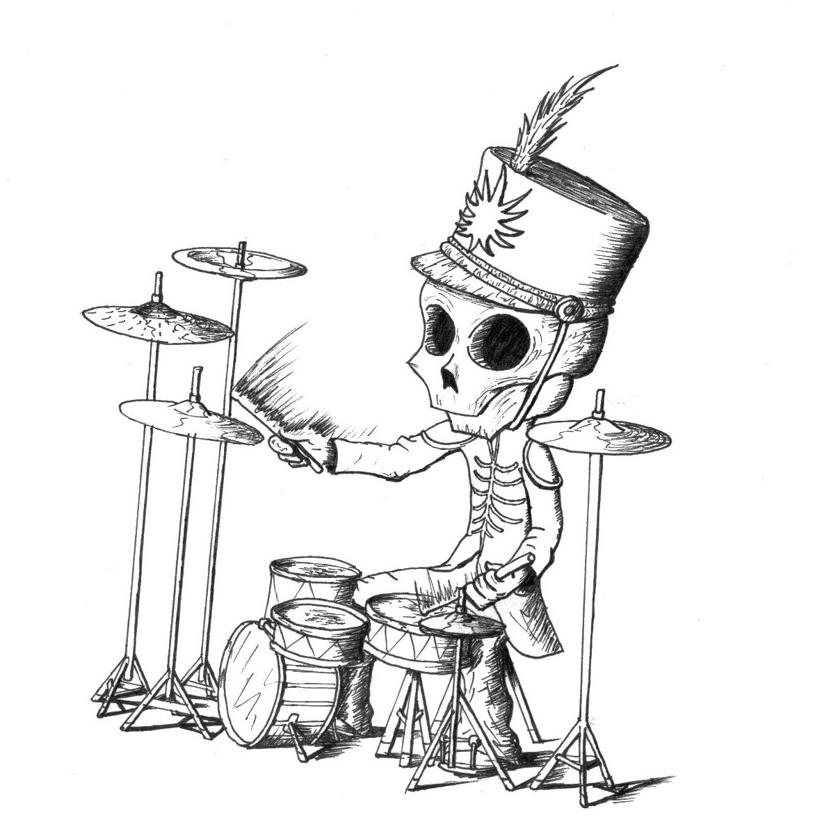 cartoon drummer 