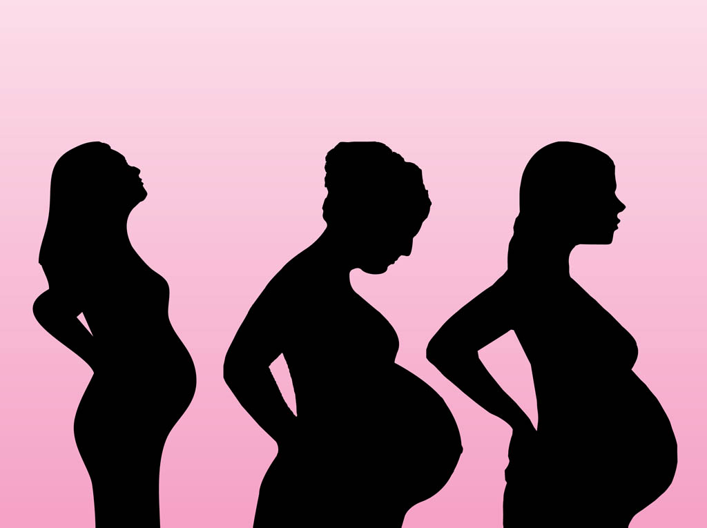 Pregnancy Vectors. 200218fd6a8dcd7727b06c3cf6b4935af6032eb6. Silhouette vector portraits of pregnant women ...
