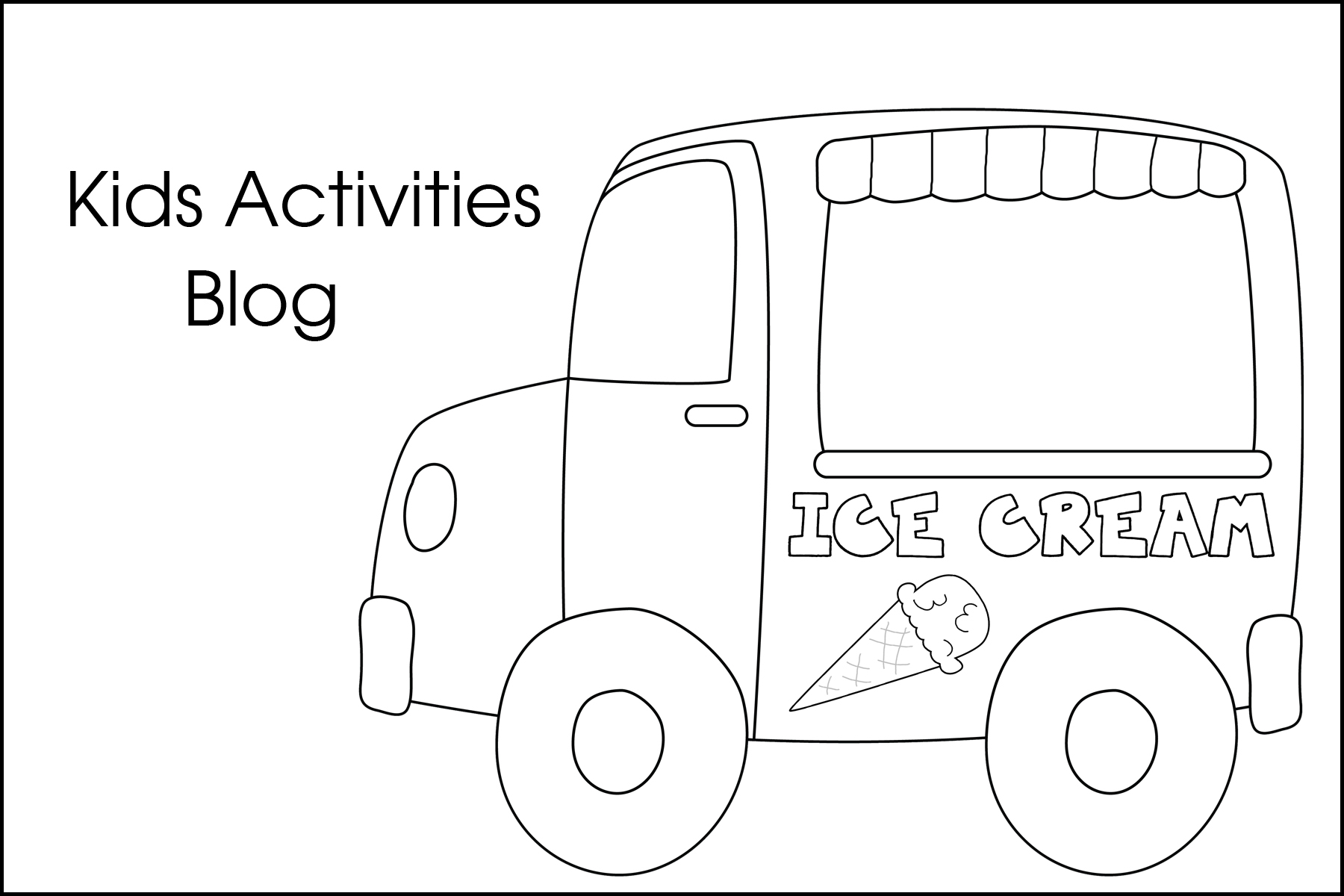 ice cream truck coloring pages - photo #27