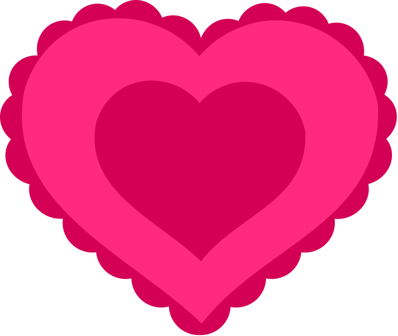 Cartoon animation of loving hearts