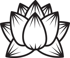 Lotus Flower Clipart Image - Lotus Flower Outline