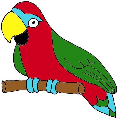 Parrot Clipart Black And White - Free Clipart Images