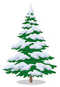 Snowy Pine Tree Clipart - Free Clipart Images