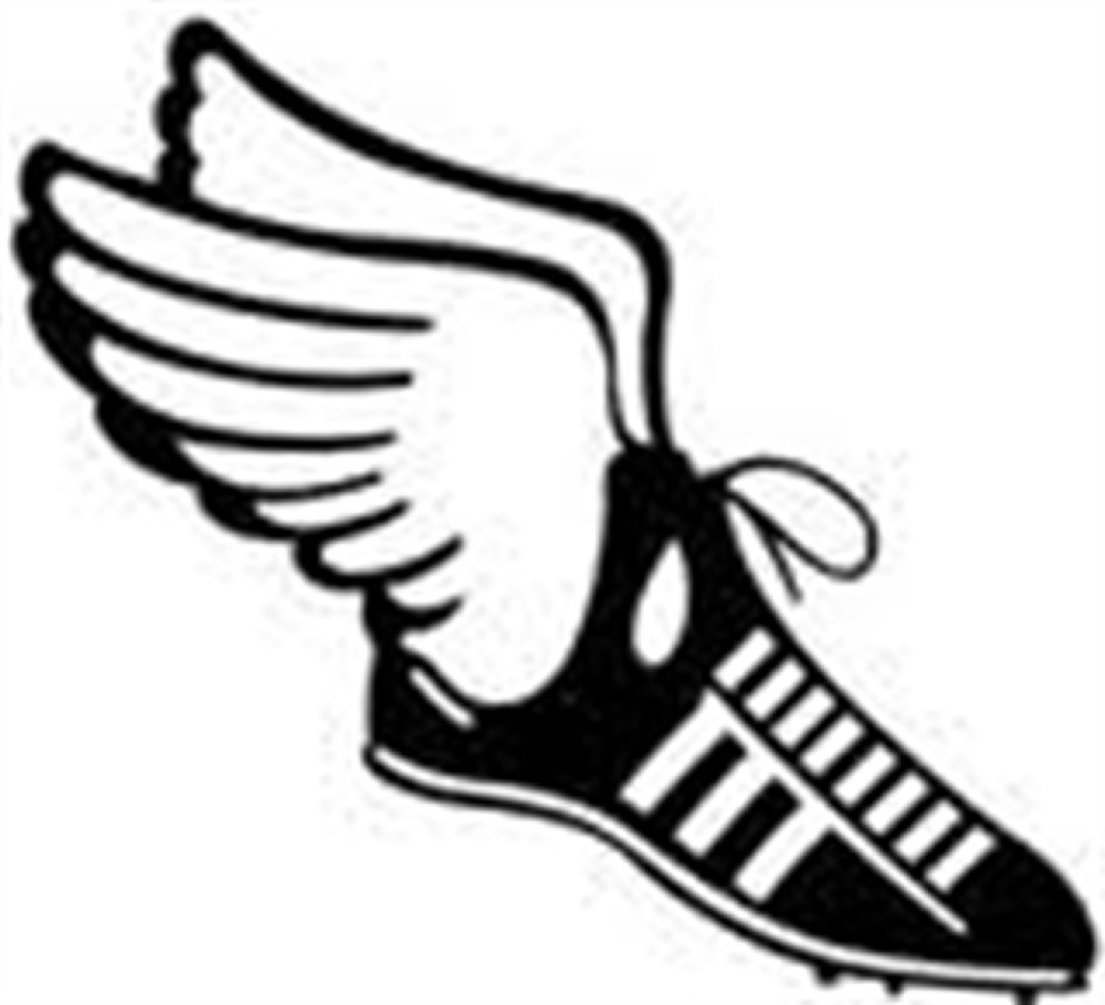 Clipart track shoe with wings