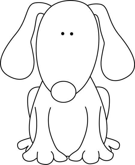 Clip Art Black And White Dogs 3 Clipart