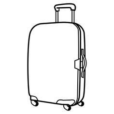 Luggage clipart black and white