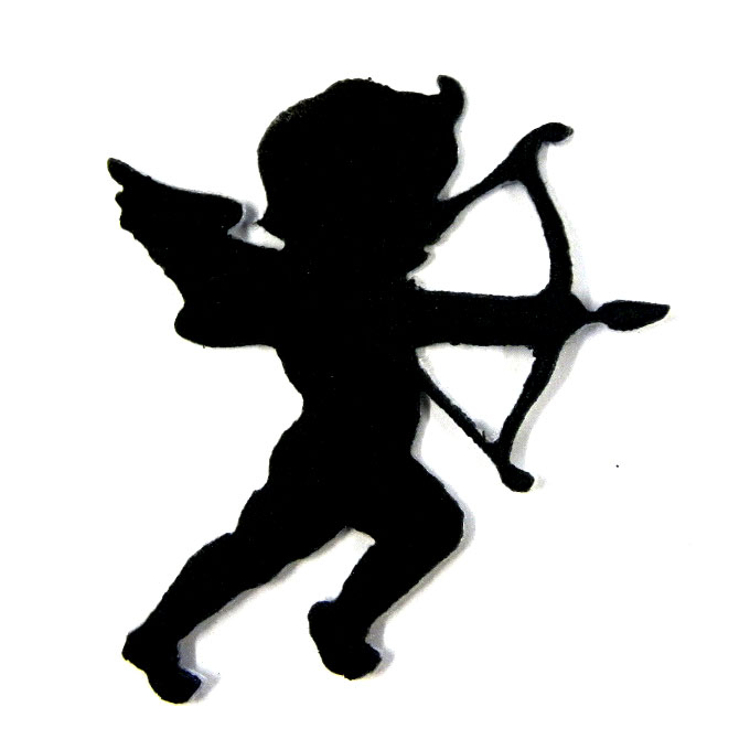 I0601 Black Cupid Angel Love SEW OR Iron ON Patch 58x68mm ...