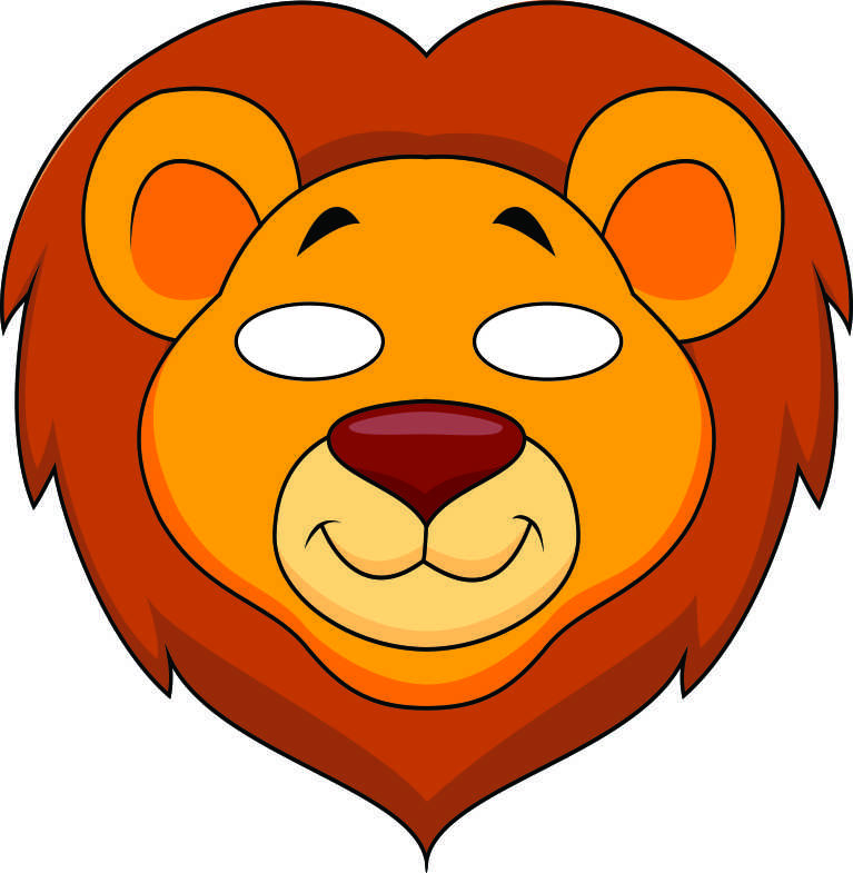 Lion Mask Template - Invitation Templates