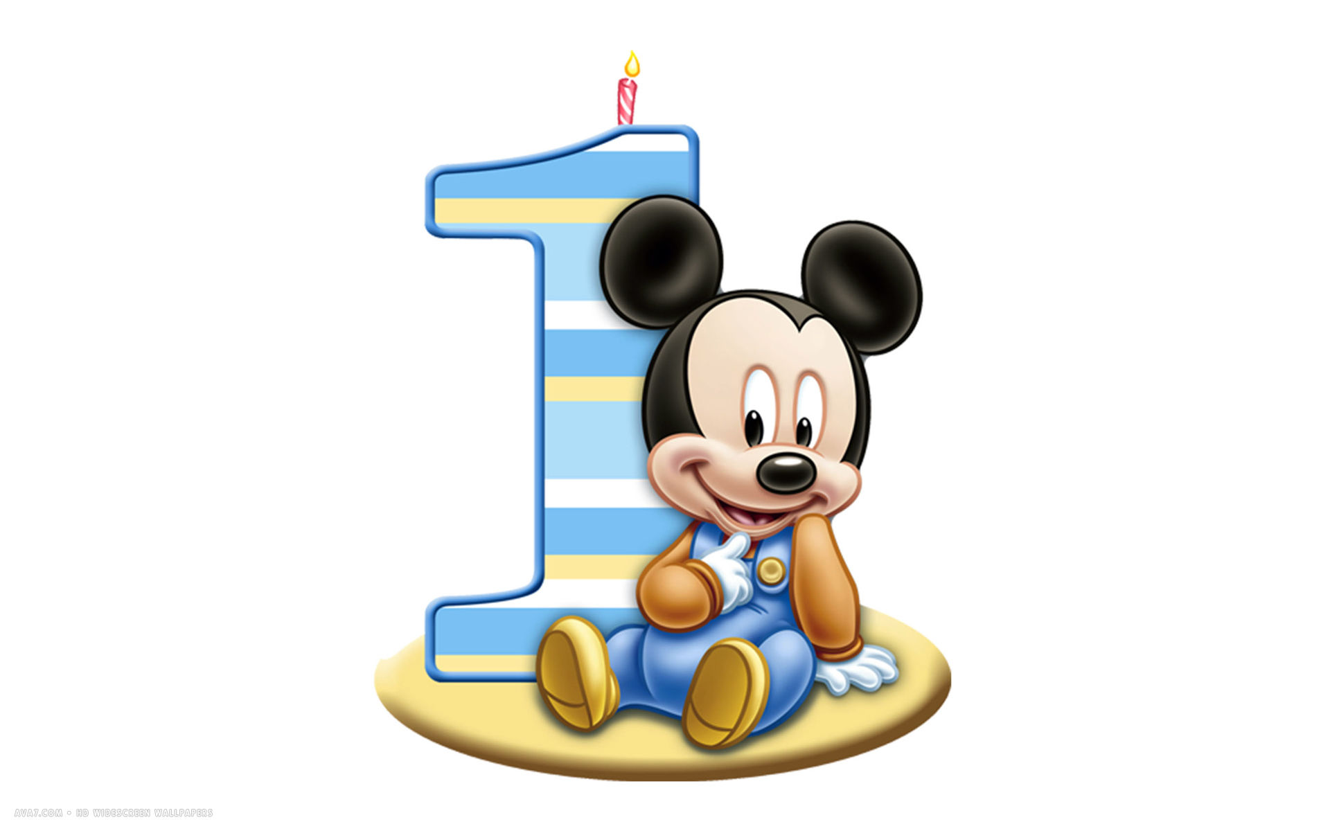 Baby Mickey Mouse 1st Birthday Clip Art - Free ...