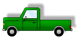 Vehicle clip art of work trucks that includes a green truck plus a ...