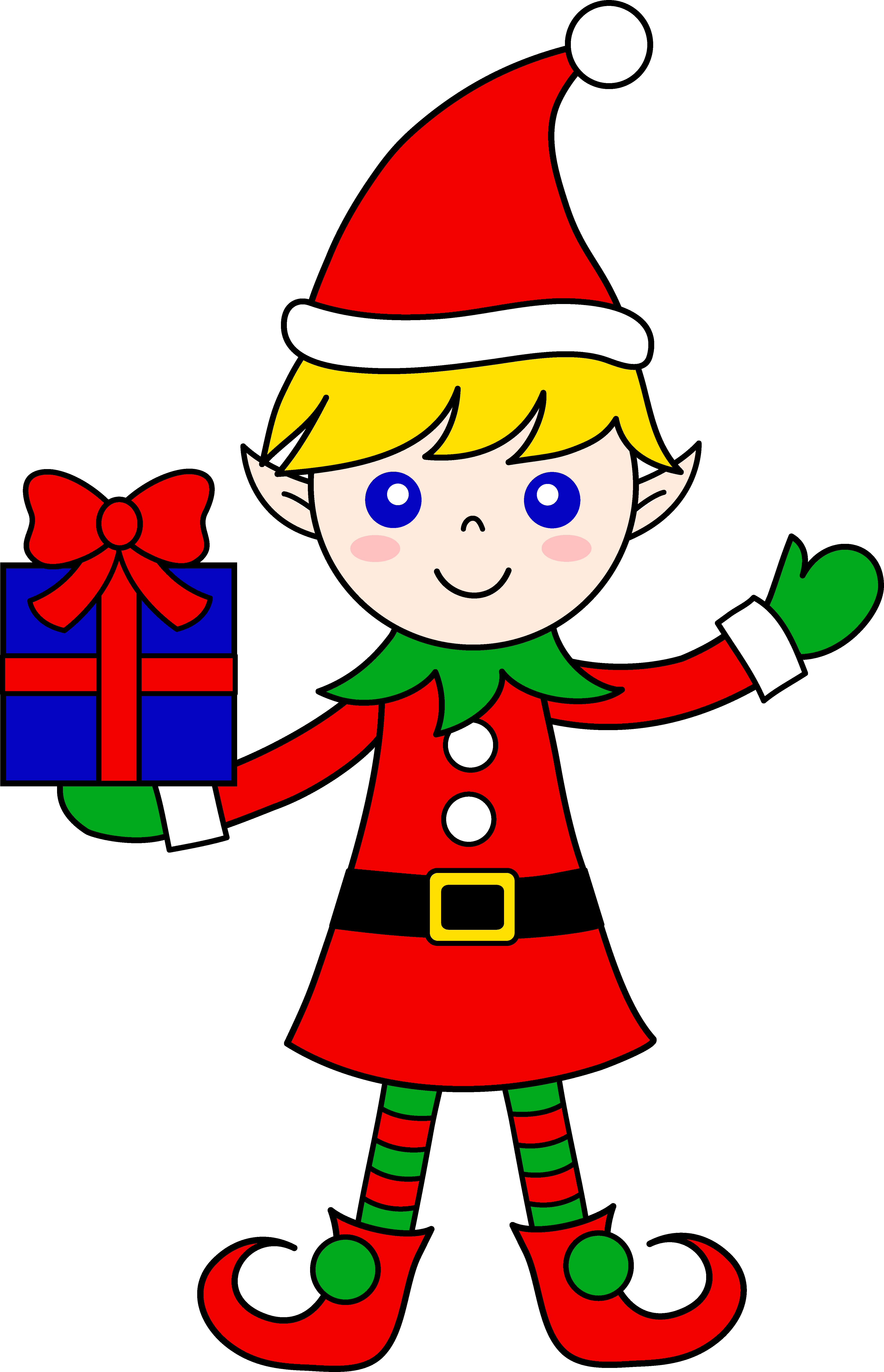 Christmas elf animated clipart