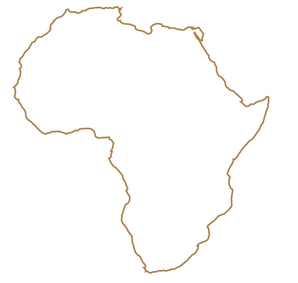 Blank Map Of Africa No Borders - Map of world