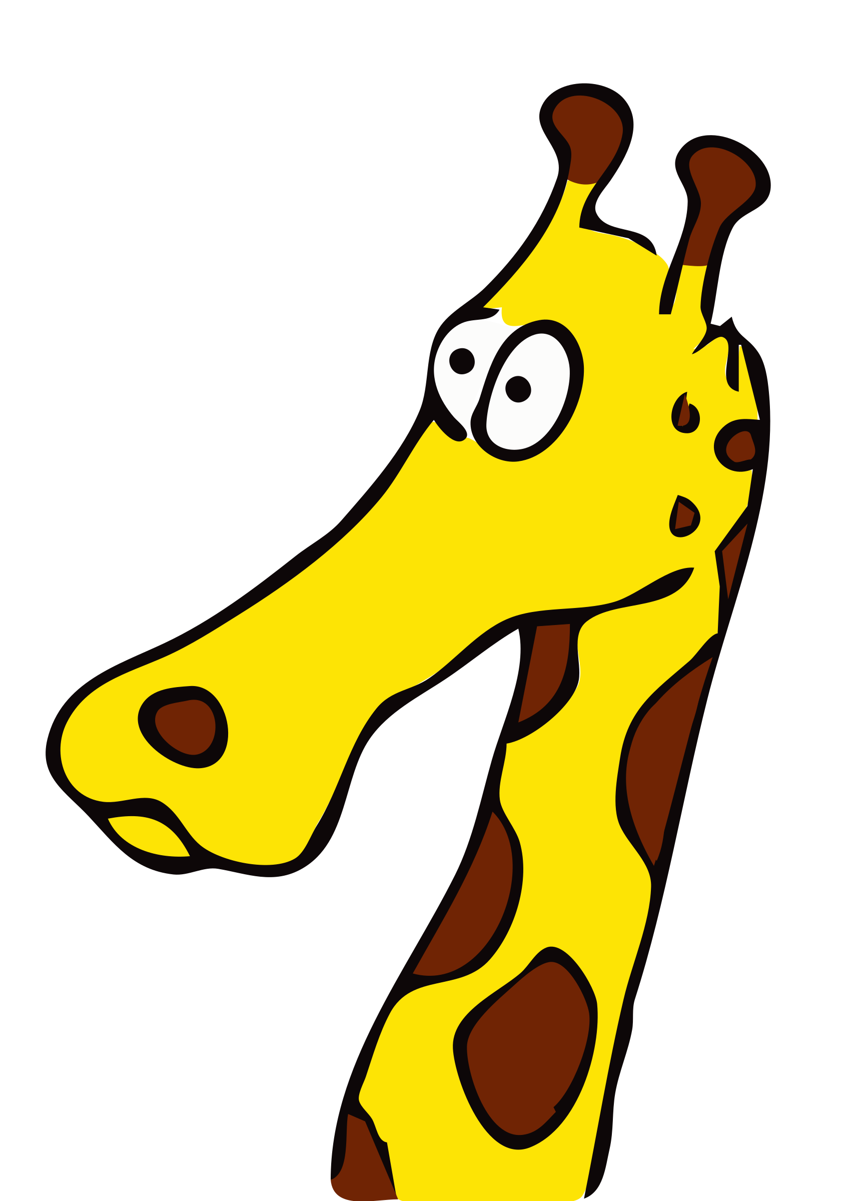 Clipart - drawn giraffe