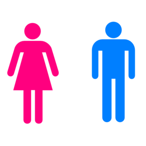 Large Man Woman Bathroom Sign clip art - vector clip art online ...