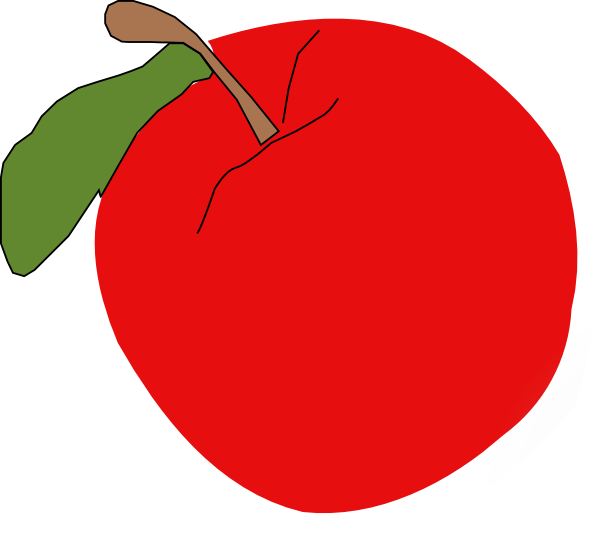 Red Apple clip art Free Vector