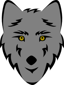 Simple Stylized Wolf Head Clip Art - vector clip art ...