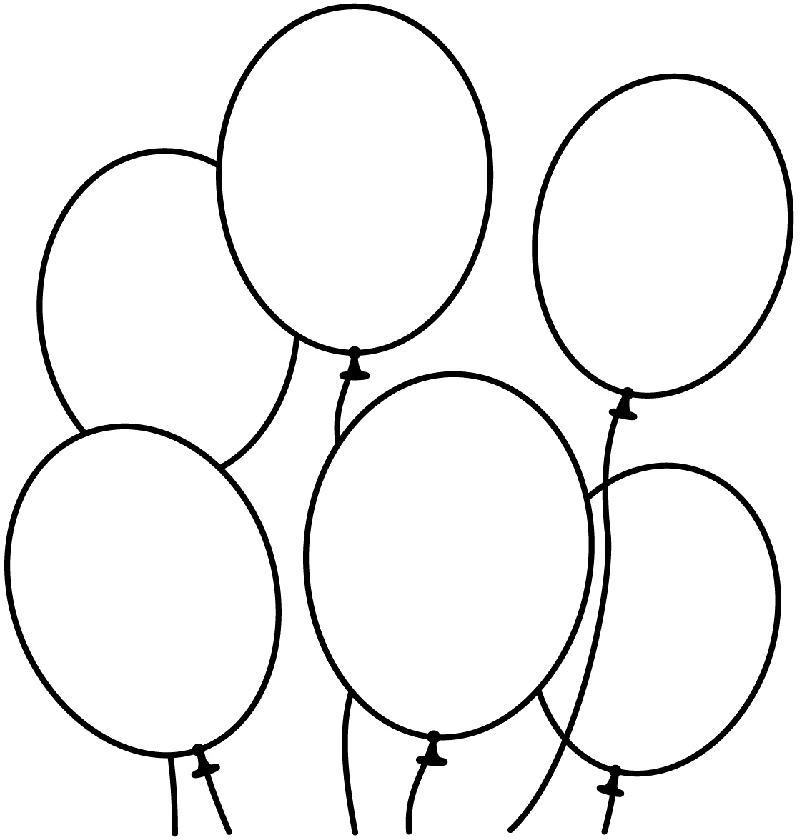 Free coloring pages of 2 balloons