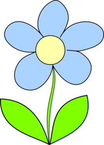 Light Blue Flower Clip Art - vector clip art online ...
