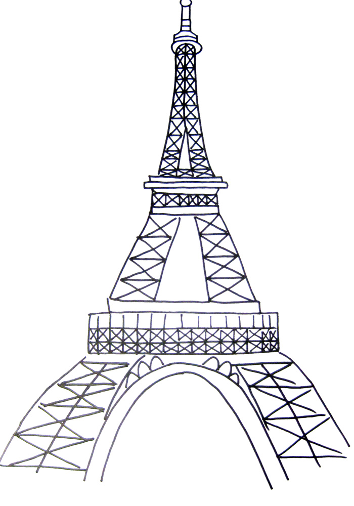 How To Draw Simple Eiffel Tower - ClipArt Best
