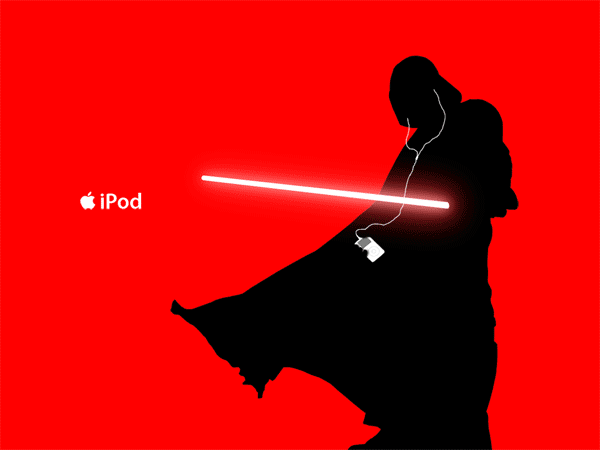 OLD!? Star Wars iPod Silhouette Ad Spoof | Obama Pacman