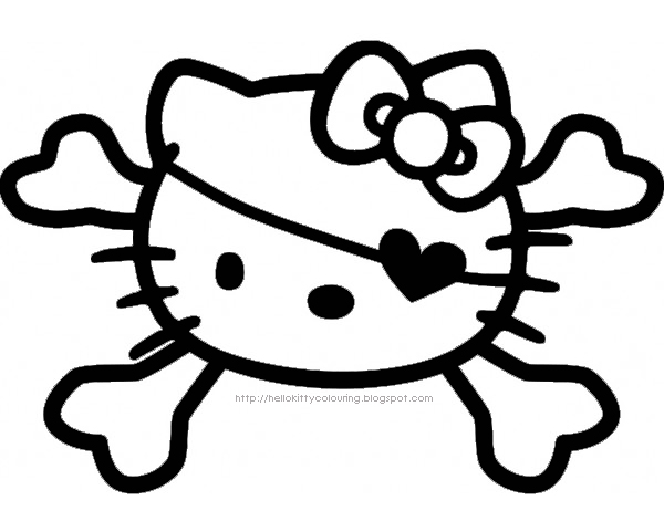 hello kitty clipart black and white - photo #34