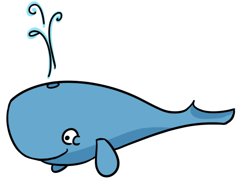 Cartoon whale clipart