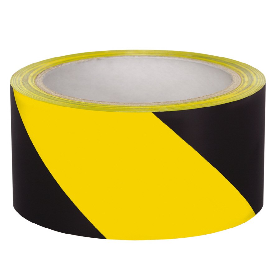 Presco 2-in x 54-ft Striped Black and Yellow Safety/Floor Adhesive ...