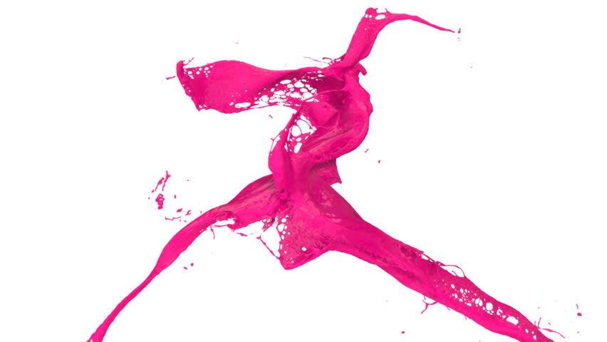 Pink And Green Paint Splashes Collide In Slow Motion (FULL HD ...