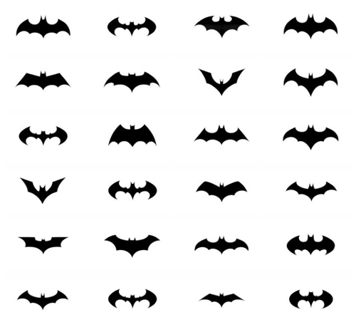 Batman logo designs
