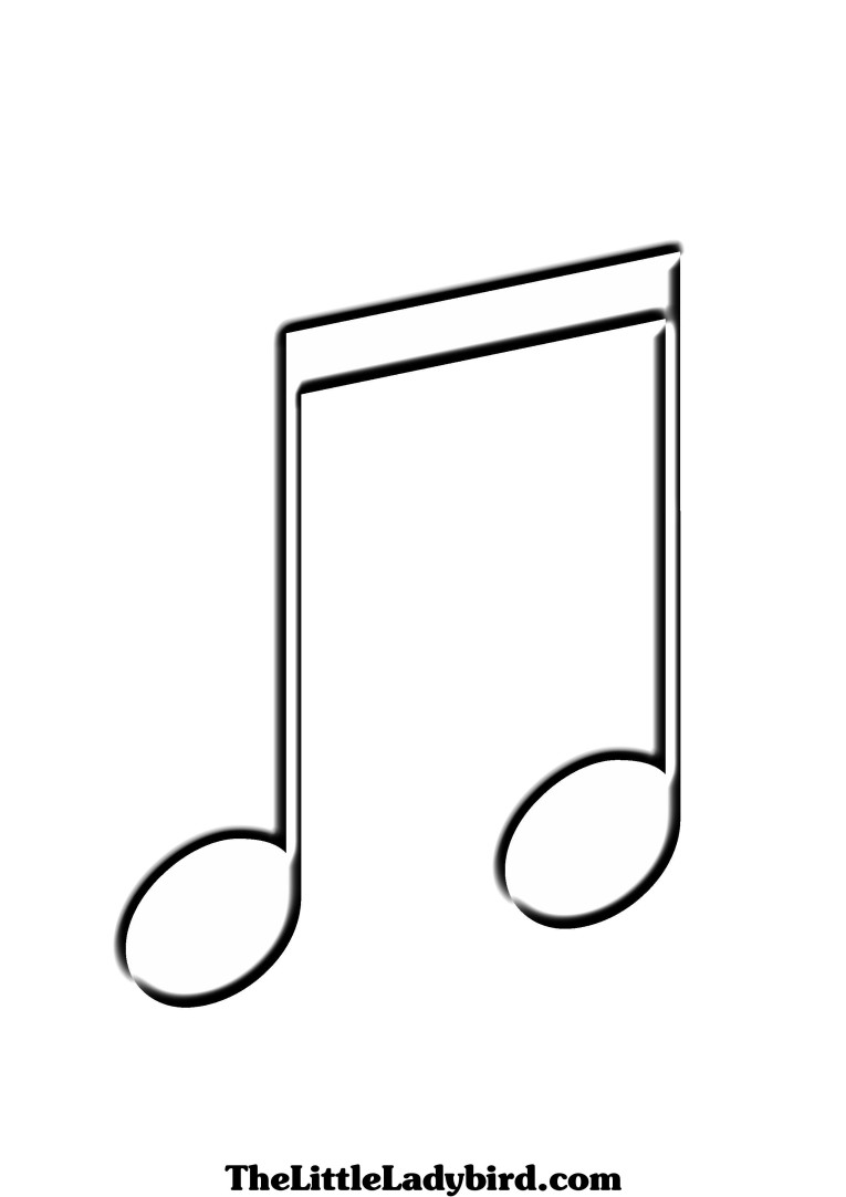 Music notes clipart white
