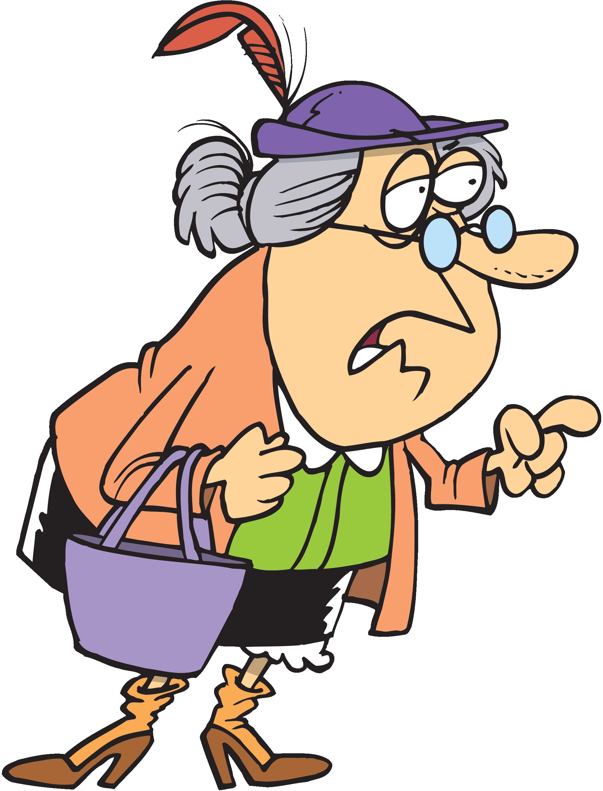 Old lady cartoons clipart