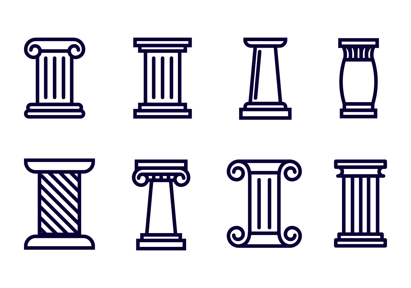 Free Roman Pillar Logo Design Vector - Download Free Vector Art ...