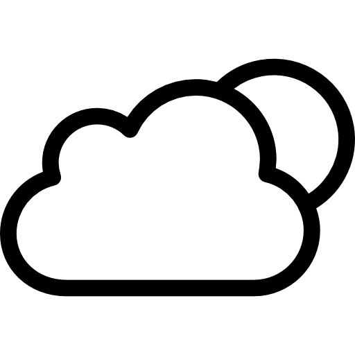 Cloudy night weather symbol of cloud and moon - Free weather icons