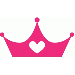 Silhouette Design Store - View Design #79747: heart princess crown