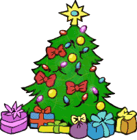 Christmas tree cartoon clipart