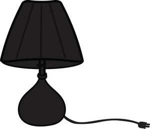 Lamp Clipart Image - clip art sihouette of a table lamp