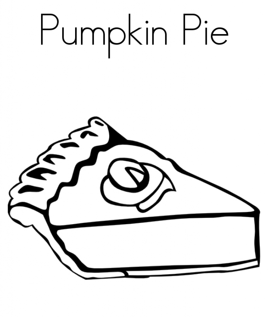 Pumpkin Pie Coloring Page intended to Really encourage in coloring ...