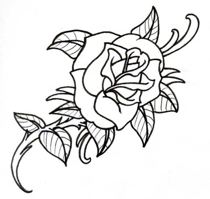 Rose Tattoo Outline Designs Tattoos Clipart - Free to use Clip Art ...