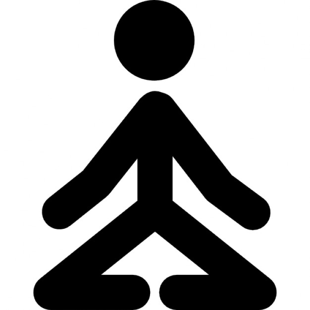 Stick man in yoga position Icons | Free Download