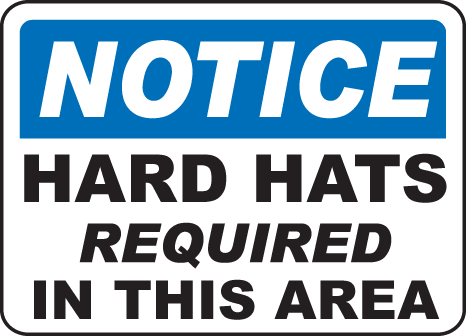 Hard Hats Required In This Area Sign I4338 - by SafetySign.com